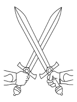 A coloring page of middle ages